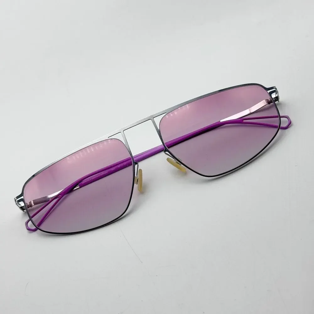 Mykita x Bernard Willhelm Sunglasses NAT C81 Col. 874 Chrome Aviator Frame 57mm